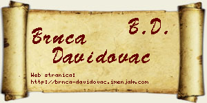 Brnča Davidovac vizit kartica